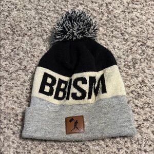 Baseballism Pom-Pom Beanie - Black and Gray